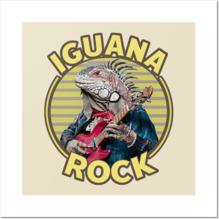 Lizard Rockstar - Iguana Rock Posters and Art